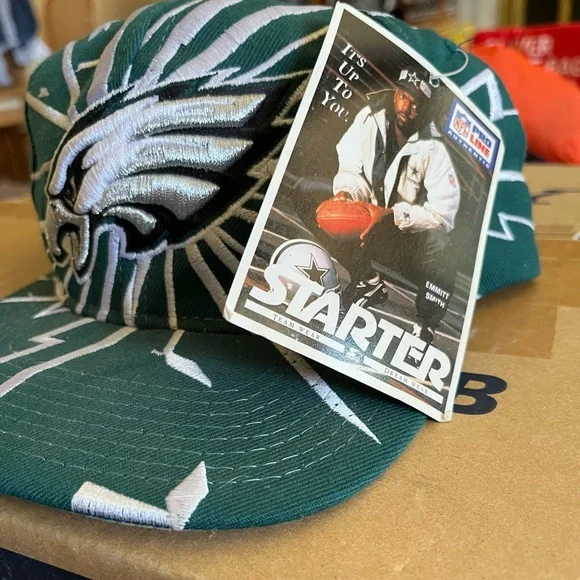 Philadelphia Eagles NFL Vintage Snapback Hat Pro Line Starter RARE - Picture 2 of 7